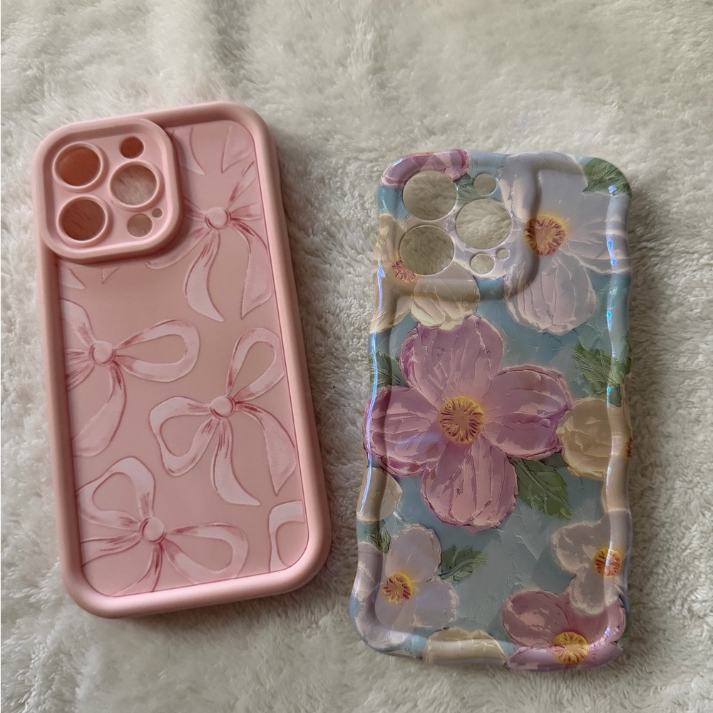Floral and Bow Patterned Phone Cases - IPHONE 13 PRO